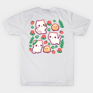 Cute Cat and Duck Spring T-Shirt